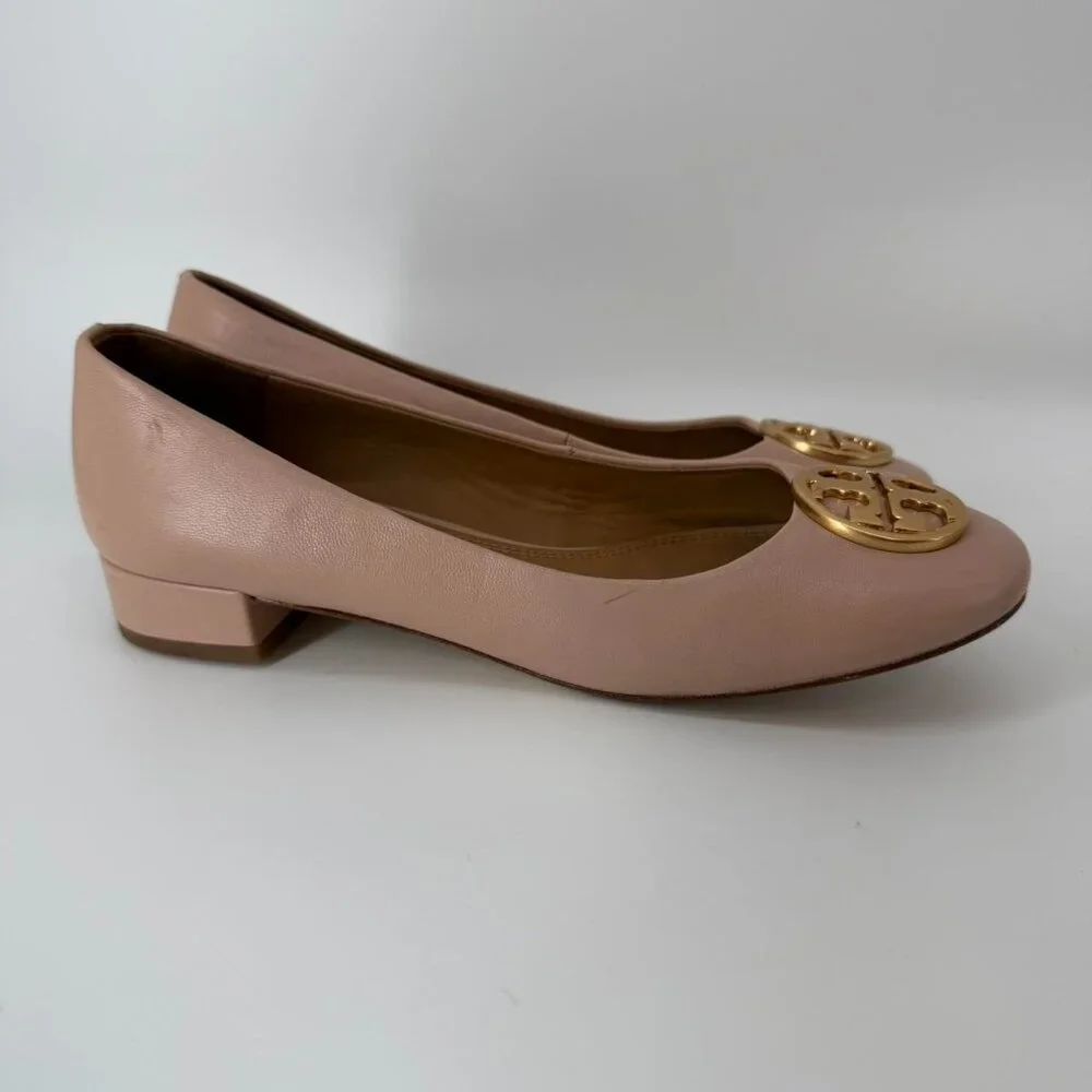 Tory Burch Cream Chelsea 25mm Ballet Flats Size 6.5 Pumps - Picture 2 of 7
